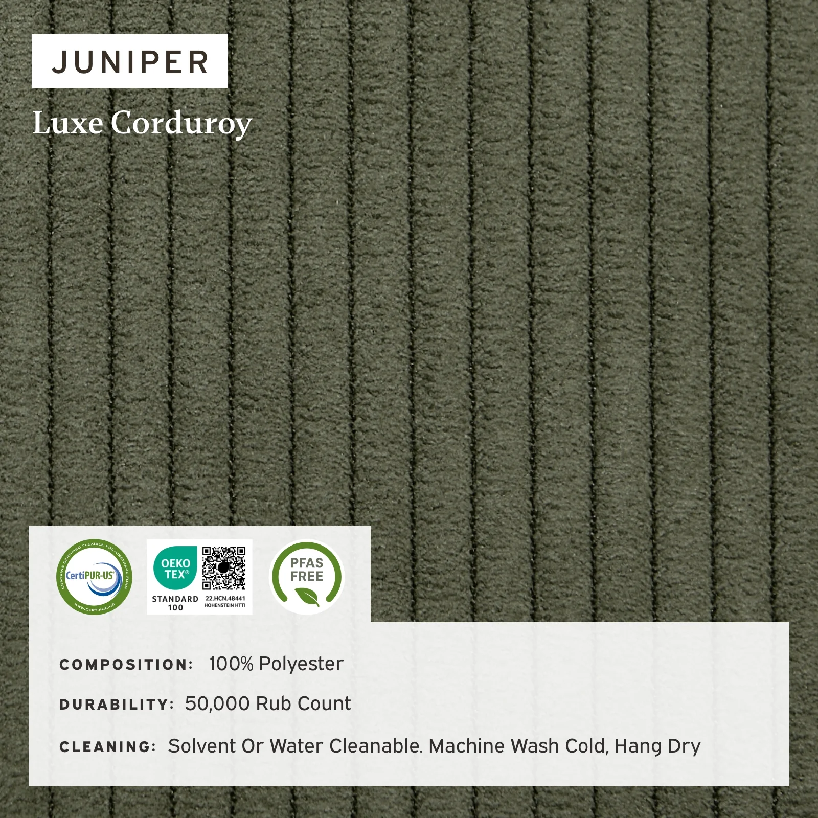 Modular Washable 2-Seater Cloud Sofa + Ottoman | Luxe Corduroy in Juniper - Image 4