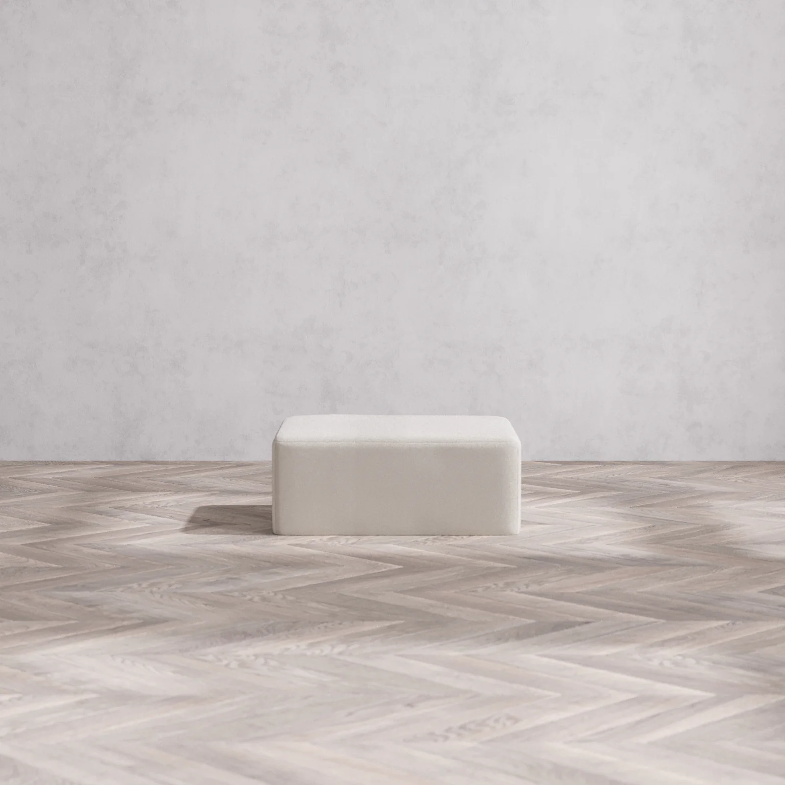 Modular Washable Chaise Ottoman | Lux Weave in Pearl