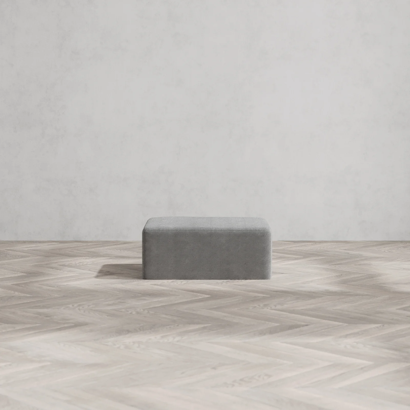 Modular Washable Chaise Ottoman | Lux Weave in Slate