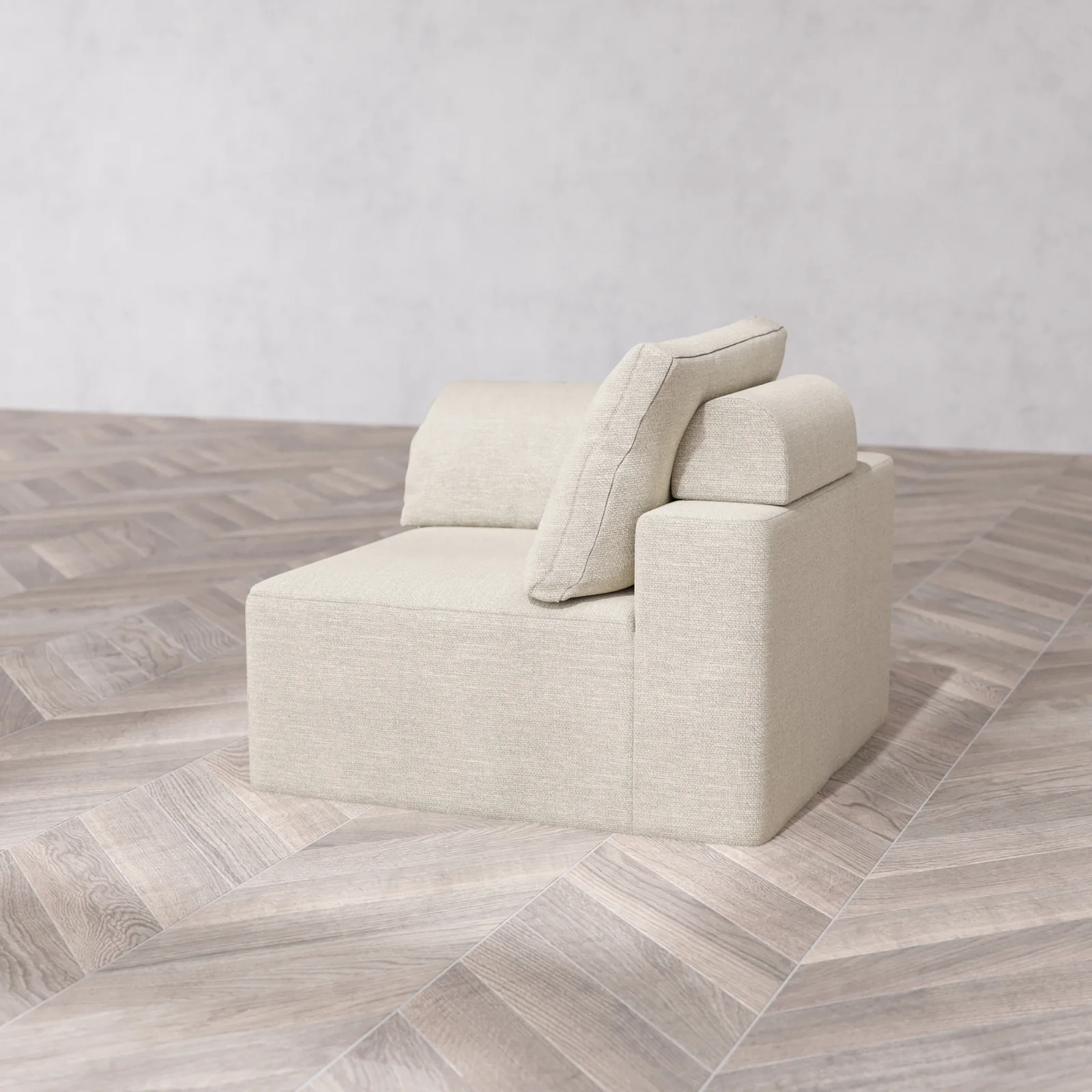 Modular Washable Corner Chair Cloud + Bolster Sofa | Plush Twill in Sandstone - Image 6