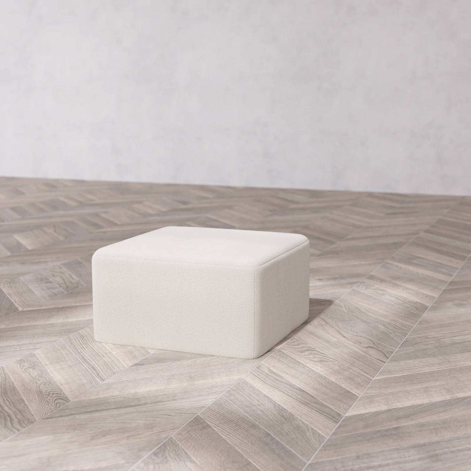 Modular Washable Ottoman | Lux Weave in Pearl - Image 6