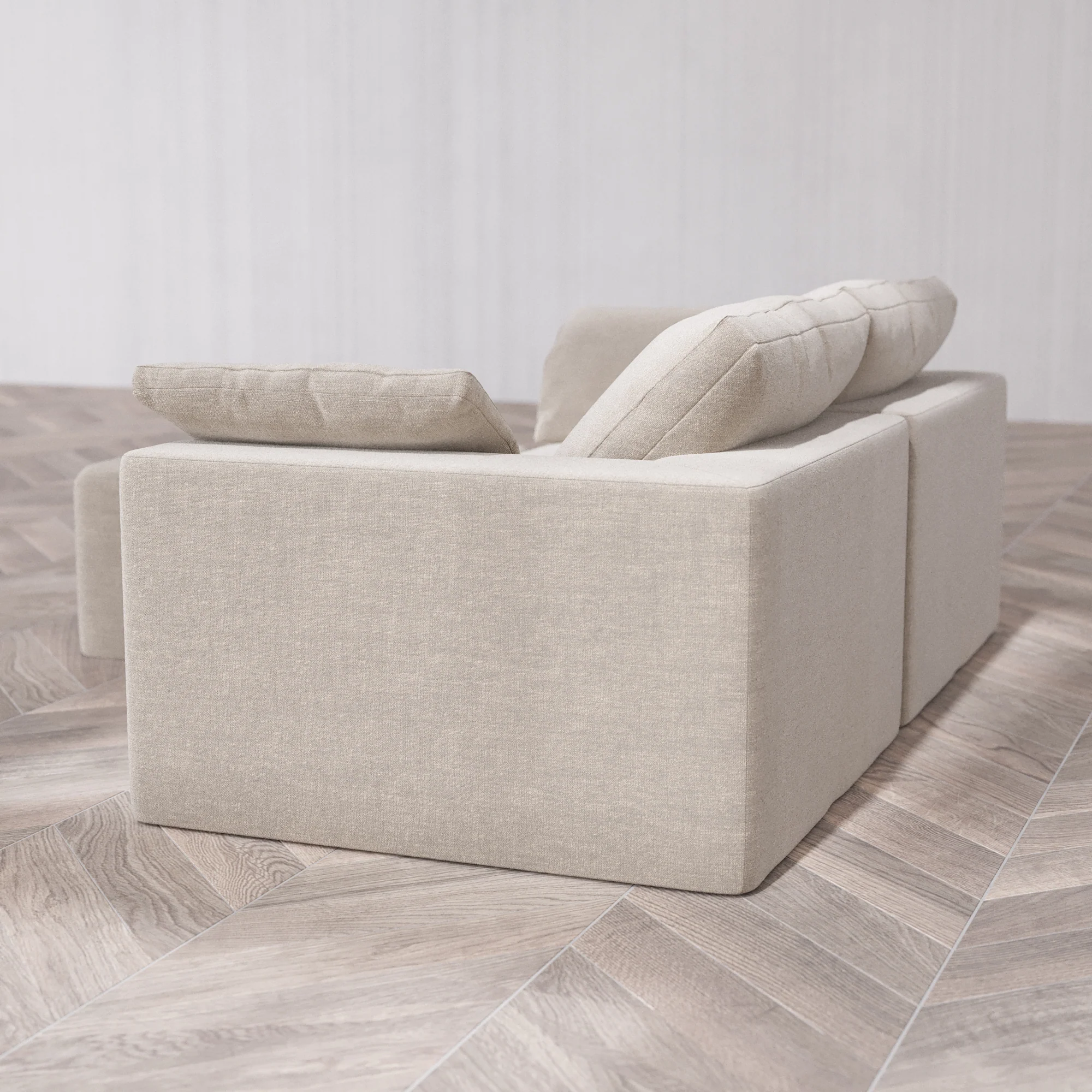 Slipcover Only - Modular Washable 2-Seater Sectional Cloud Sofa in Caraway - Image 5