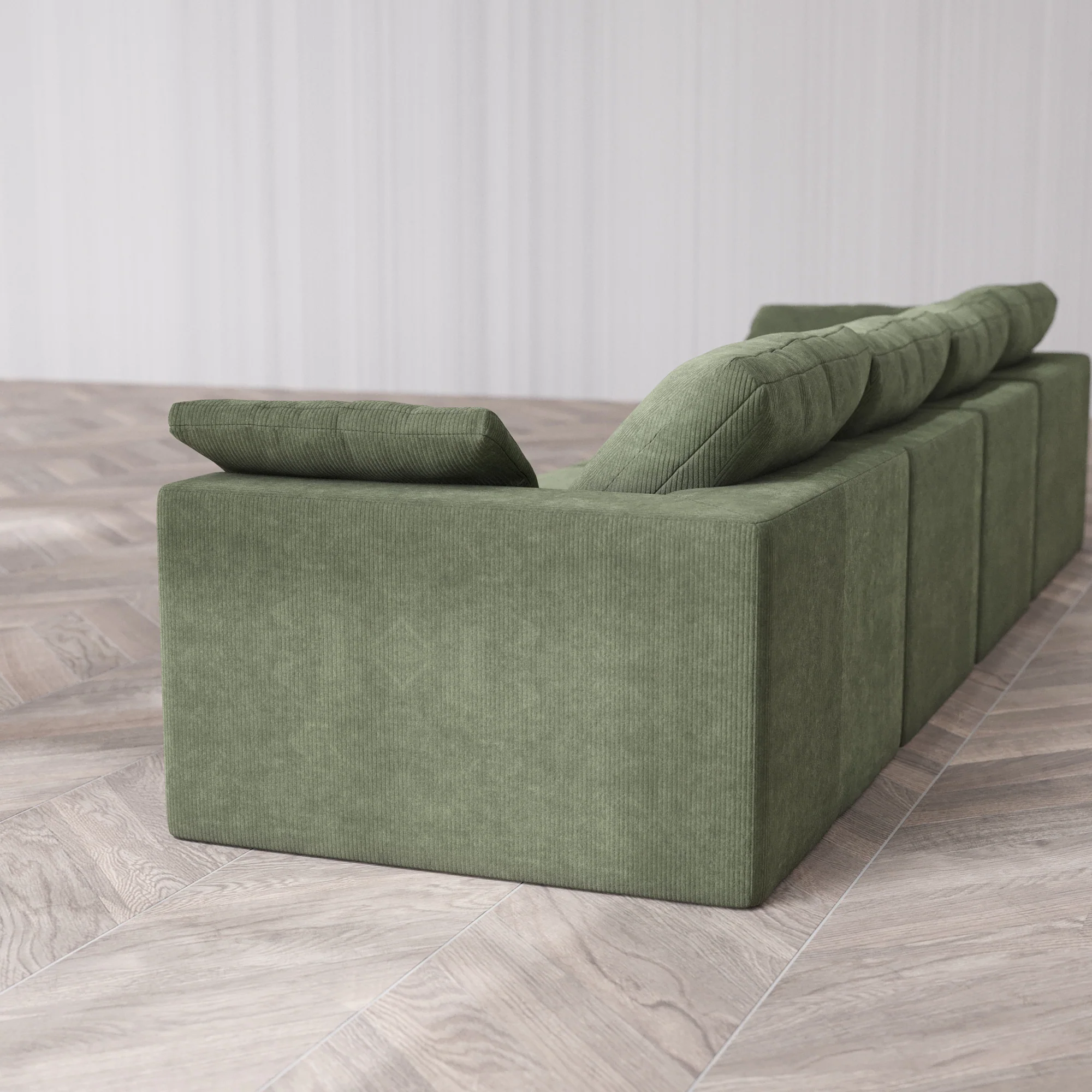 Slipcover Only - Modular Washable 4-Seater Cloud Sofa in Juniper - Image 5