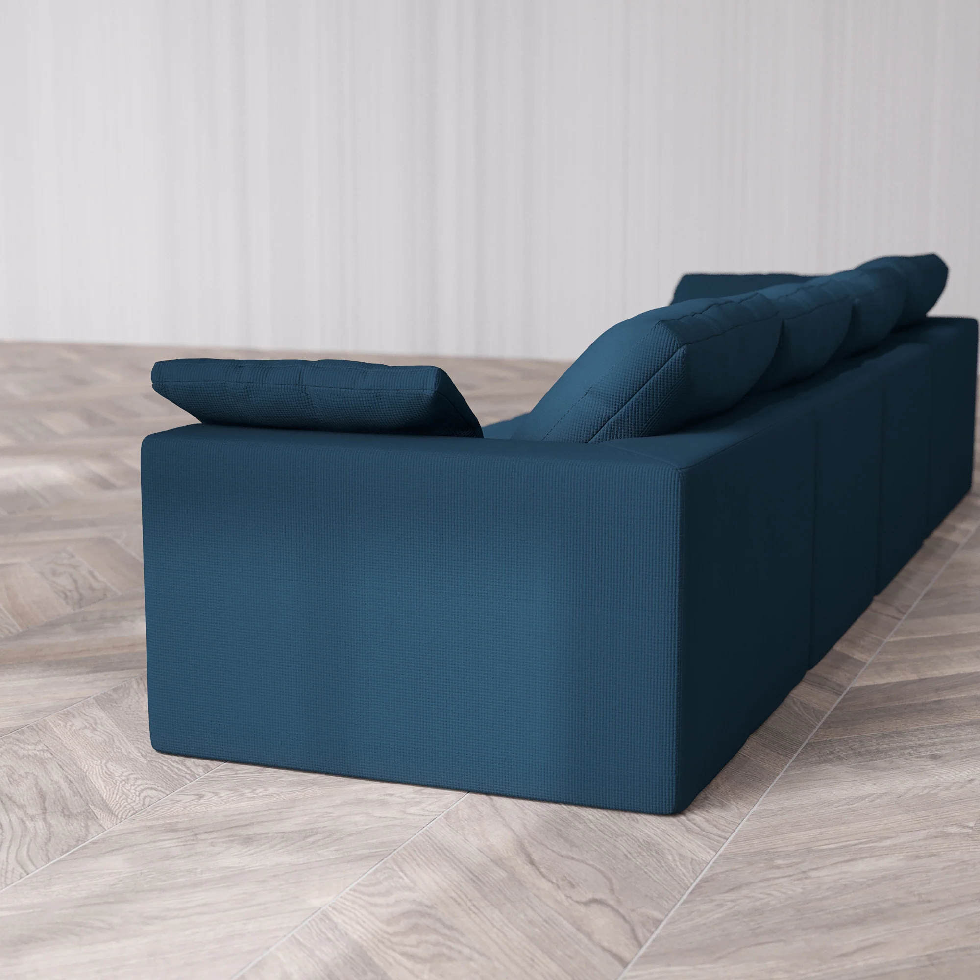 Slipcover Only - Modular Washable 4-Seater Cloud Sofa in Lazuli - Image 5