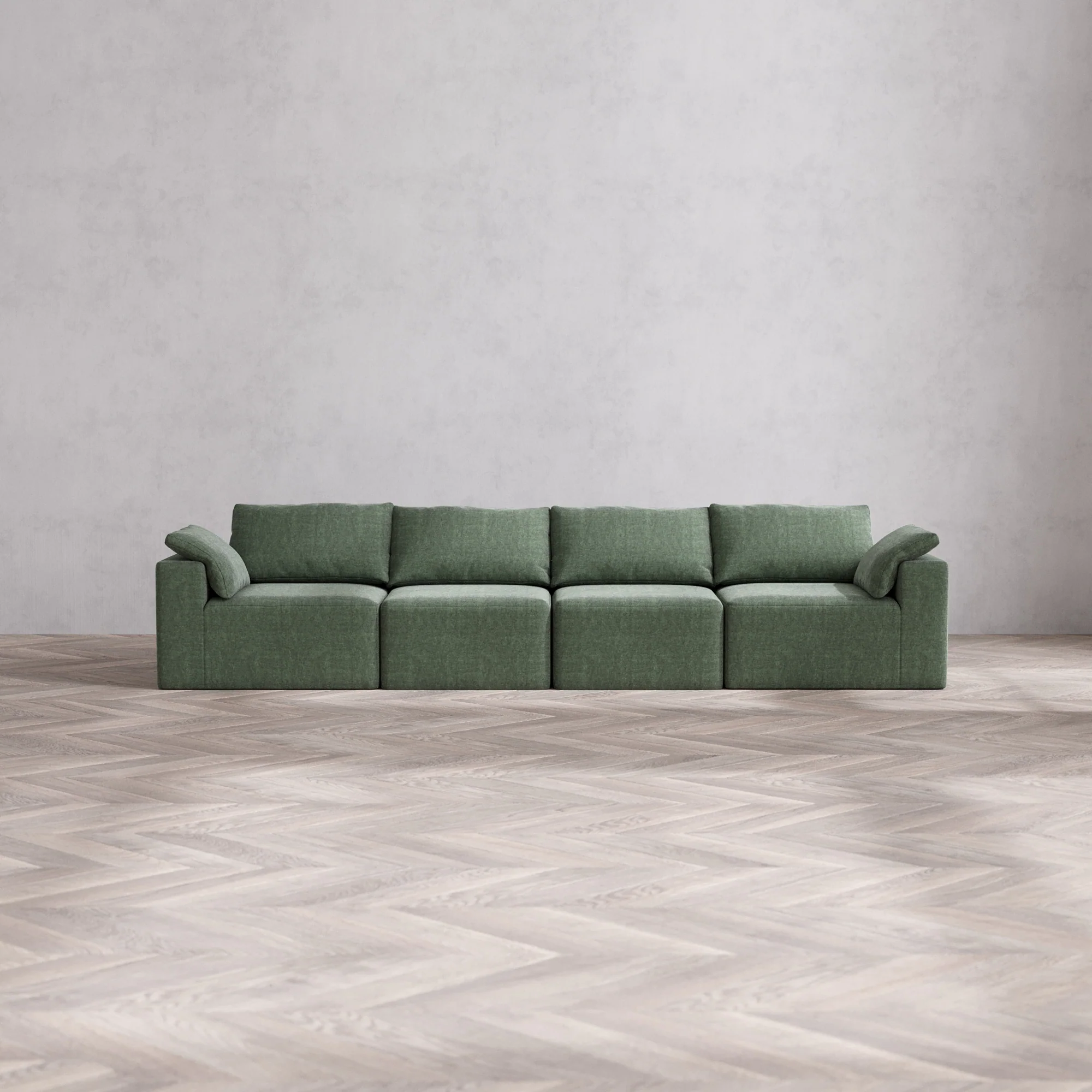 Slipcover Only - Modular Washable 4-Seater Cloud Sofa in Sage