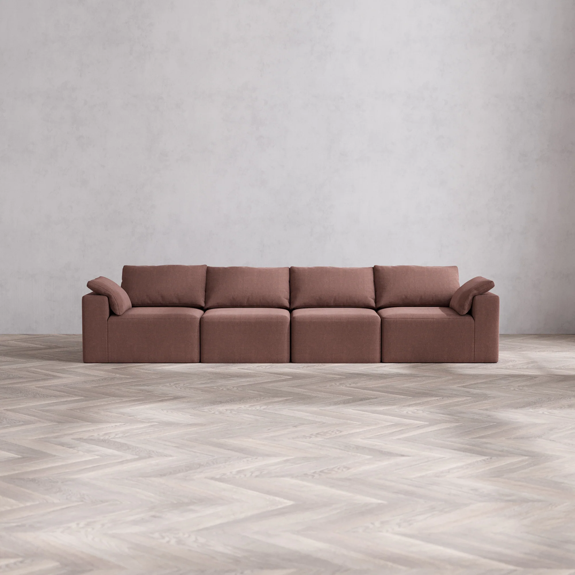 Slipcover Only - Modular Washable 4-Seater Cloud Sofa in Sumac