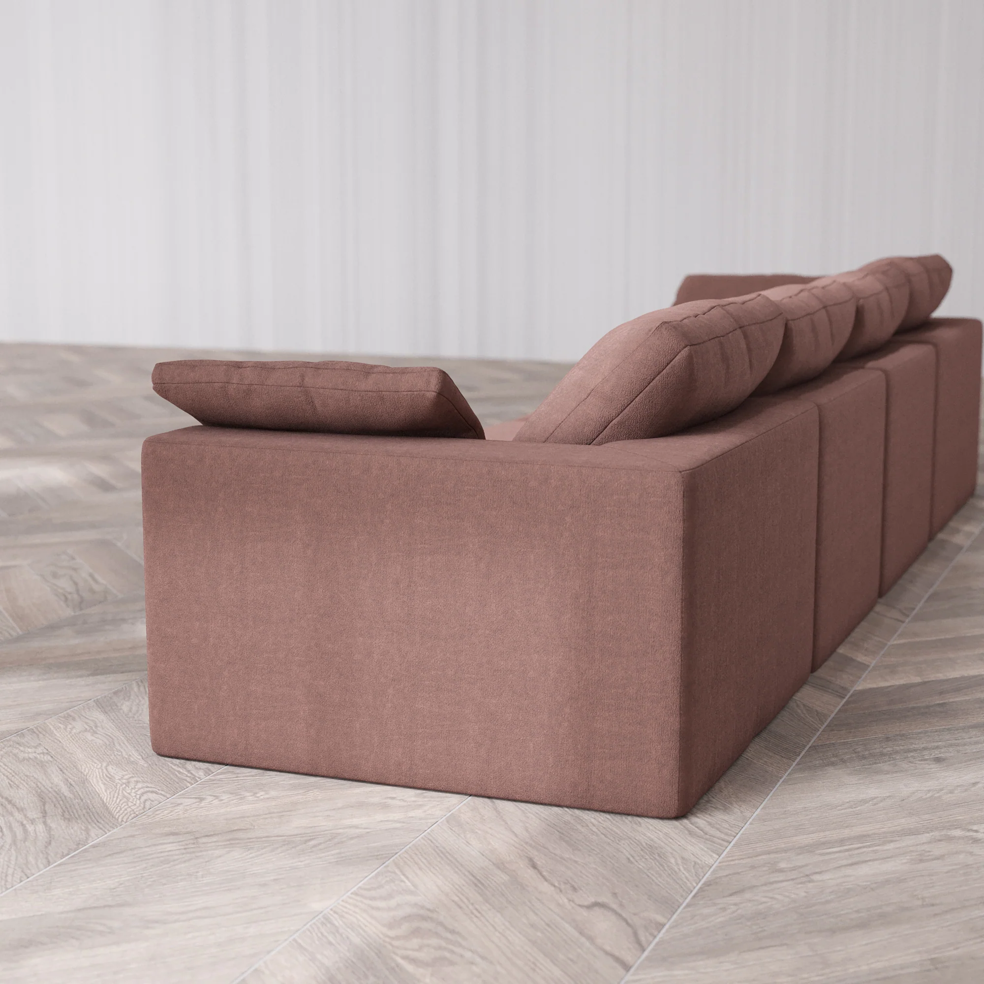 Slipcover Only - Modular Washable 4-Seater Cloud Sofa in Sumac - Image 5
