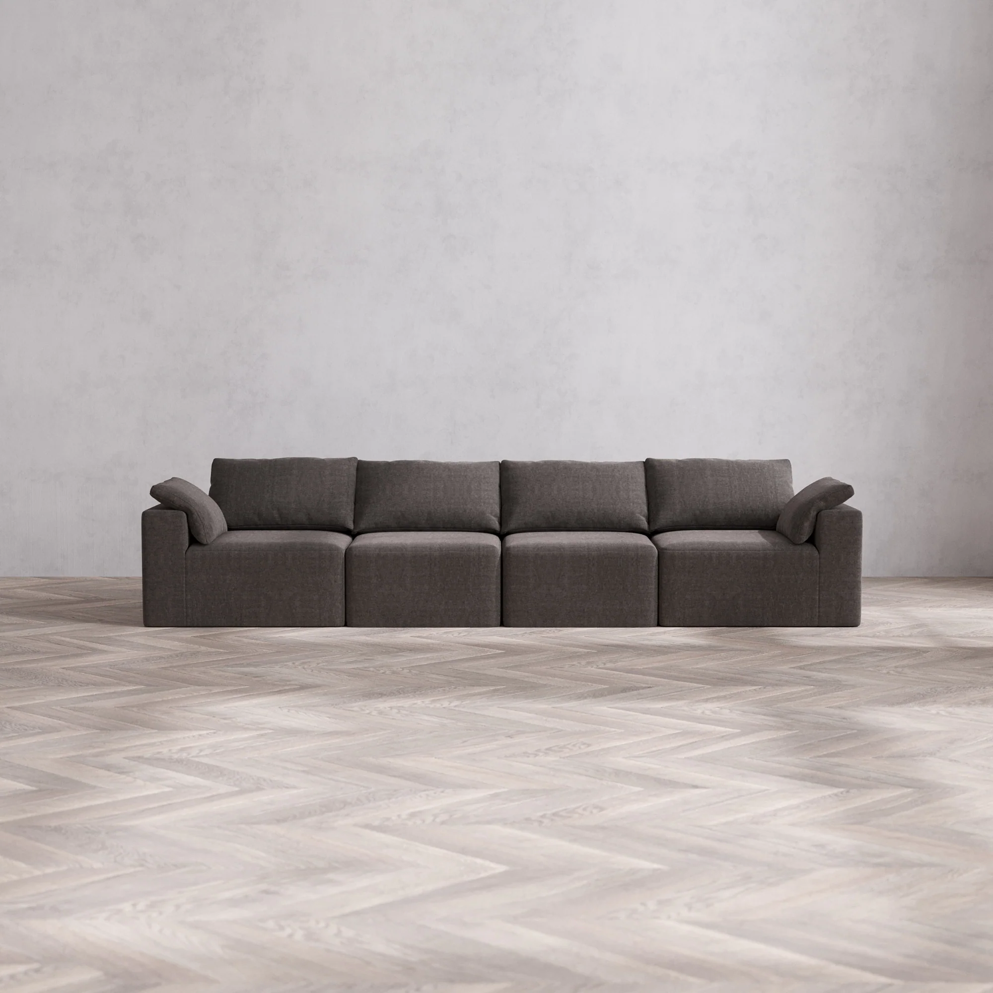 Slipcover Only - Modular Washable 4-Seater Cloud Sofa in Truffle