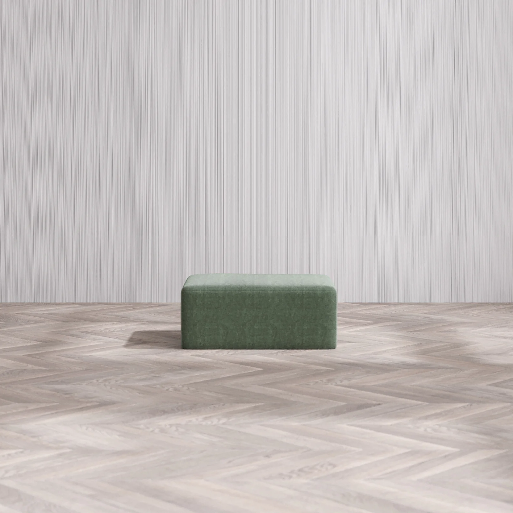 Slipcover Only - Modular Washable Chaise Ottoman in Sage - Image 3