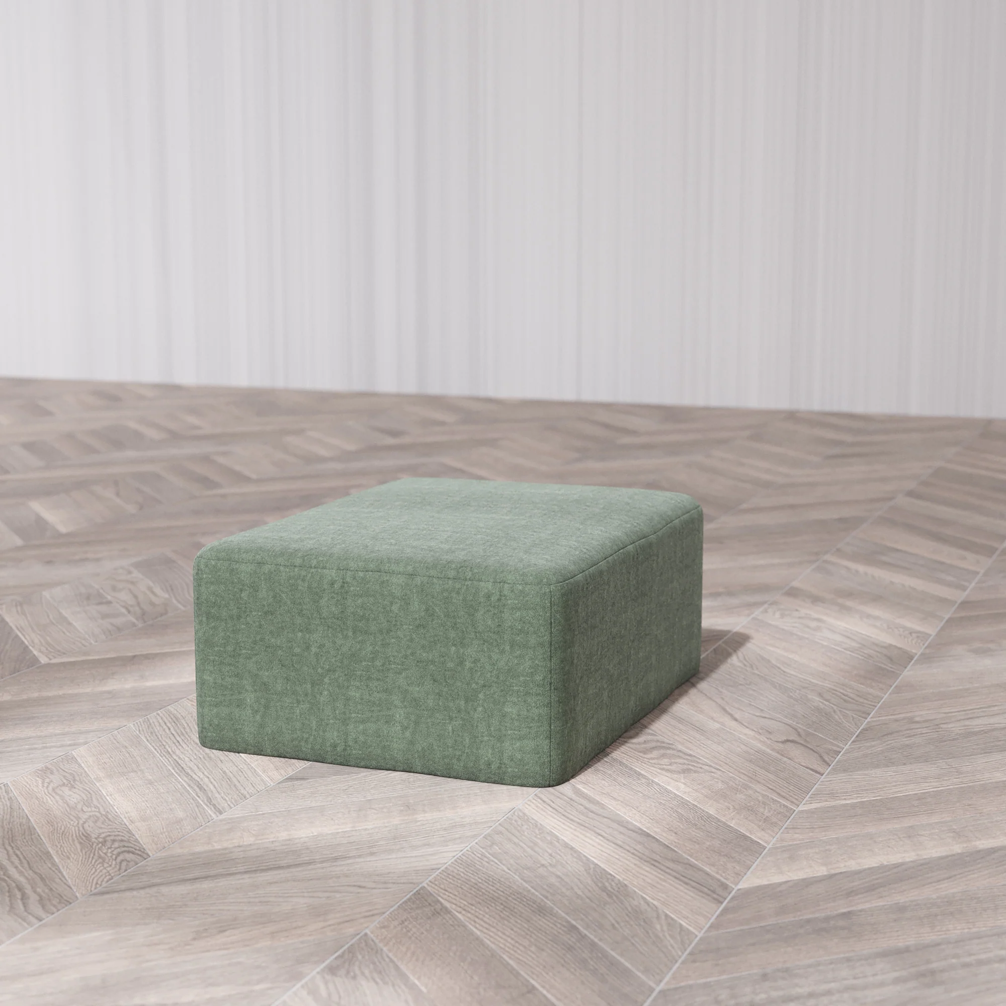 Slipcover Only - Modular Washable Chaise Ottoman in Sage - Image 7