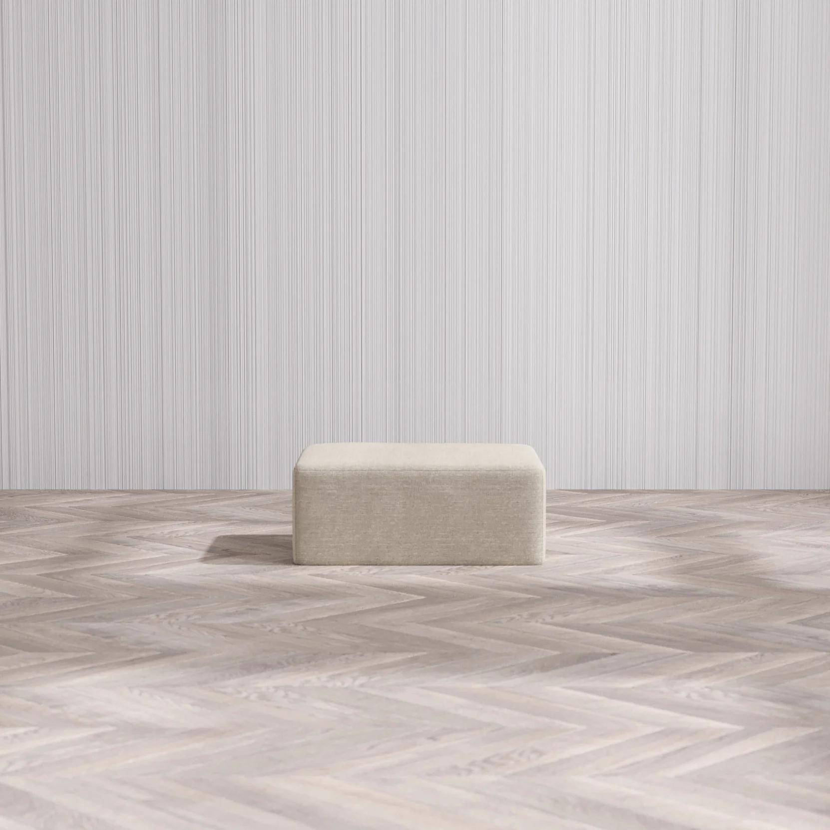Slipcover Only - Modular Washable Chaise Ottoman in Sandstone - Image 3