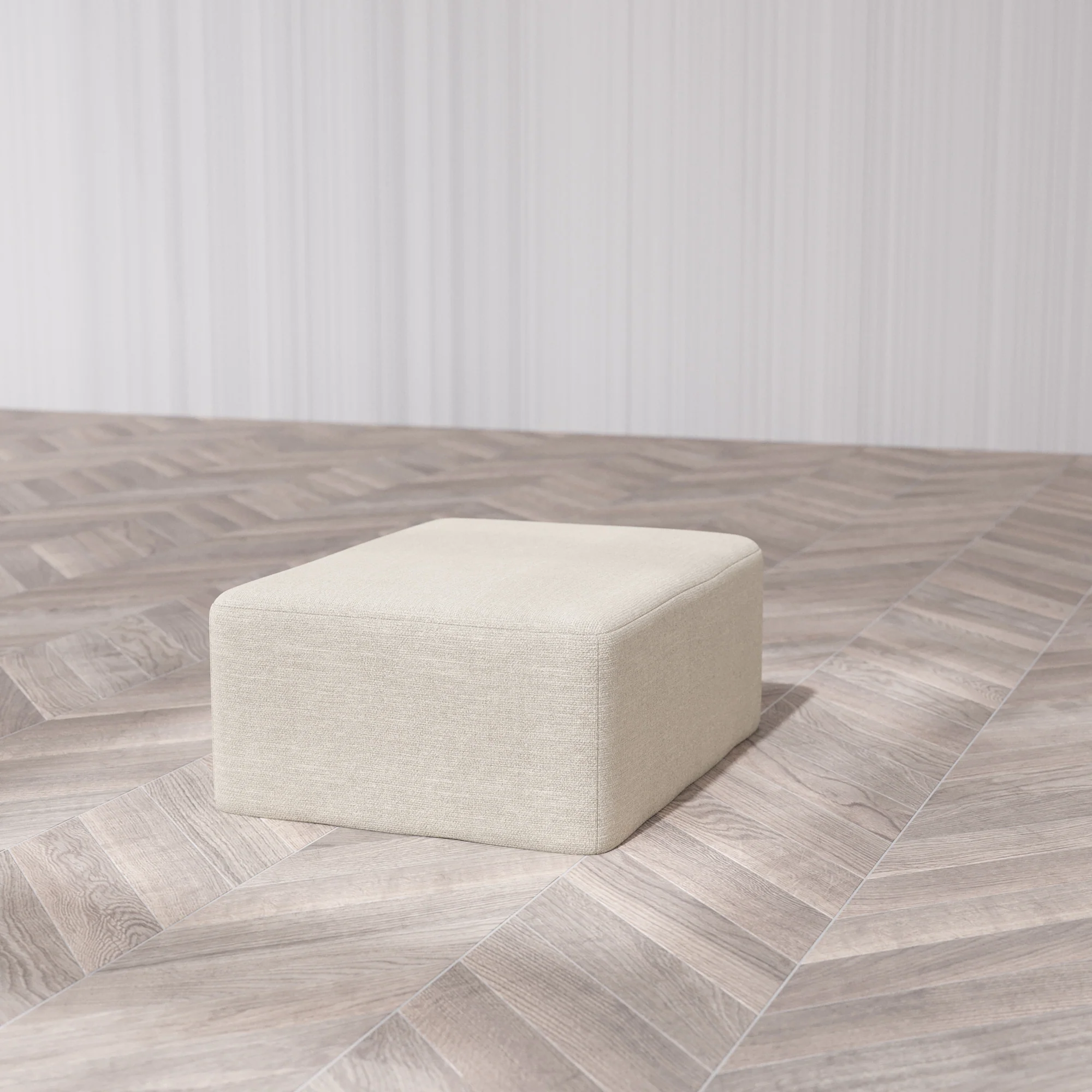 Slipcover Only - Modular Washable Chaise Ottoman in Sandstone - Image 7
