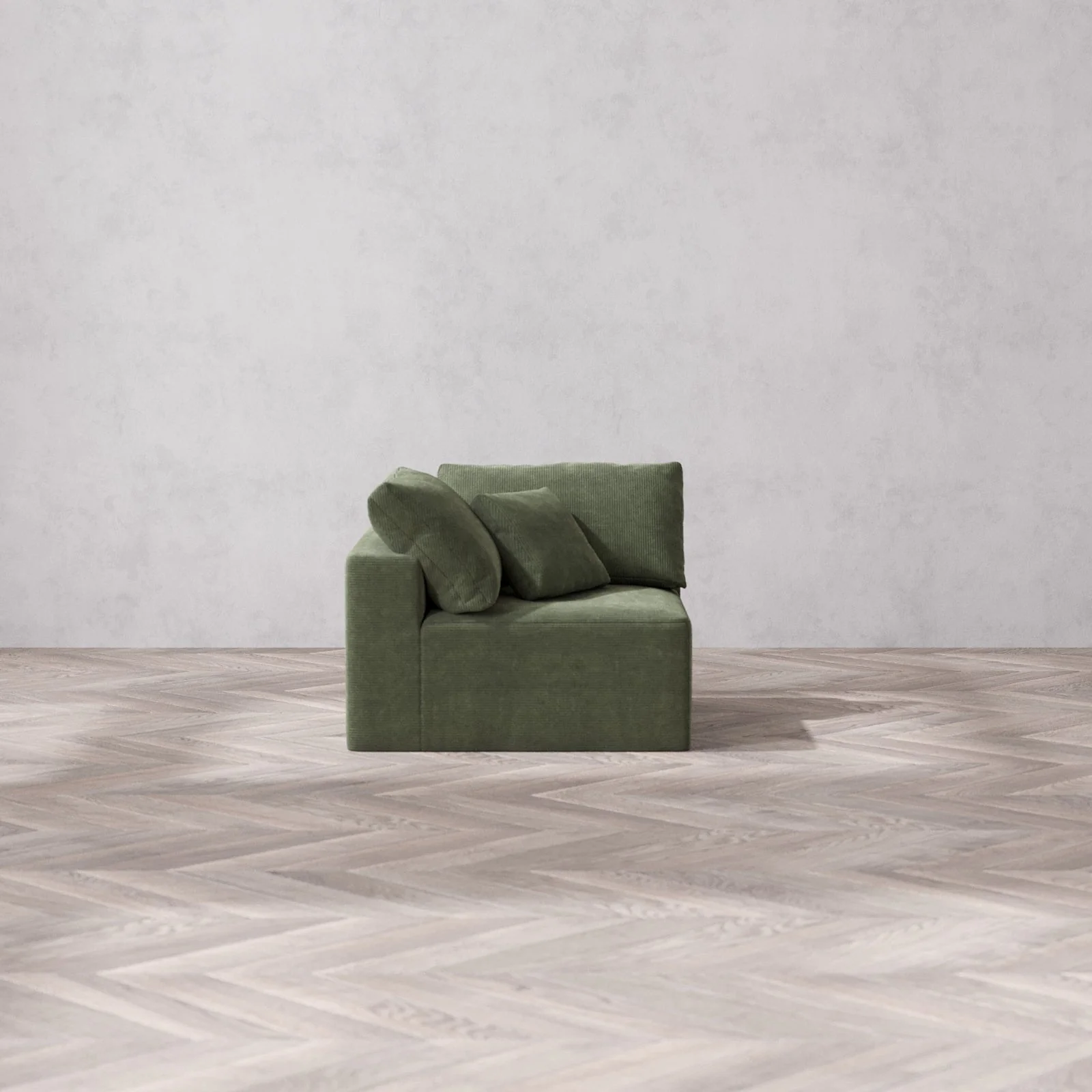 Slipcover Only - Modular Washable Corner Chair Cloud Sofa in Juniper