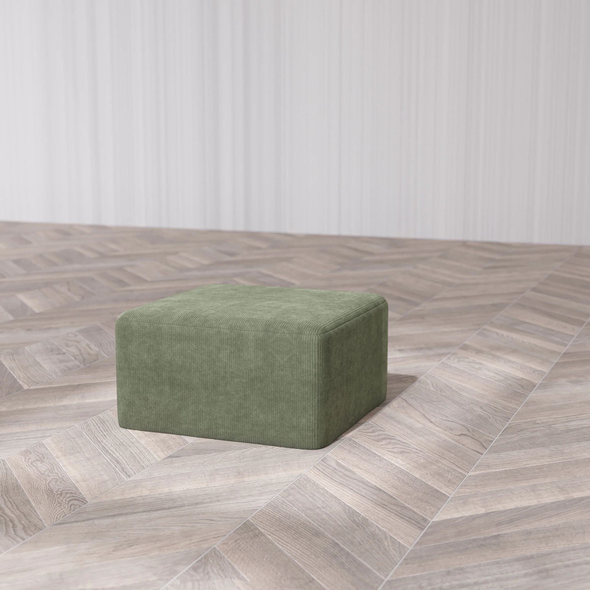 Slipcover Only - Modular Washable Ottoman in Juniper - Image 7