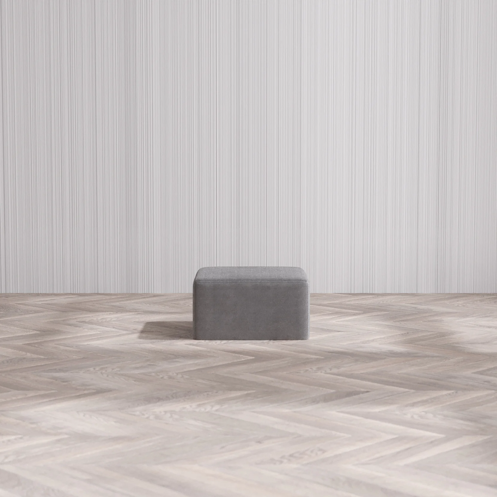 Slipcover Only - Modular Washable Ottoman in Slate - Image 3