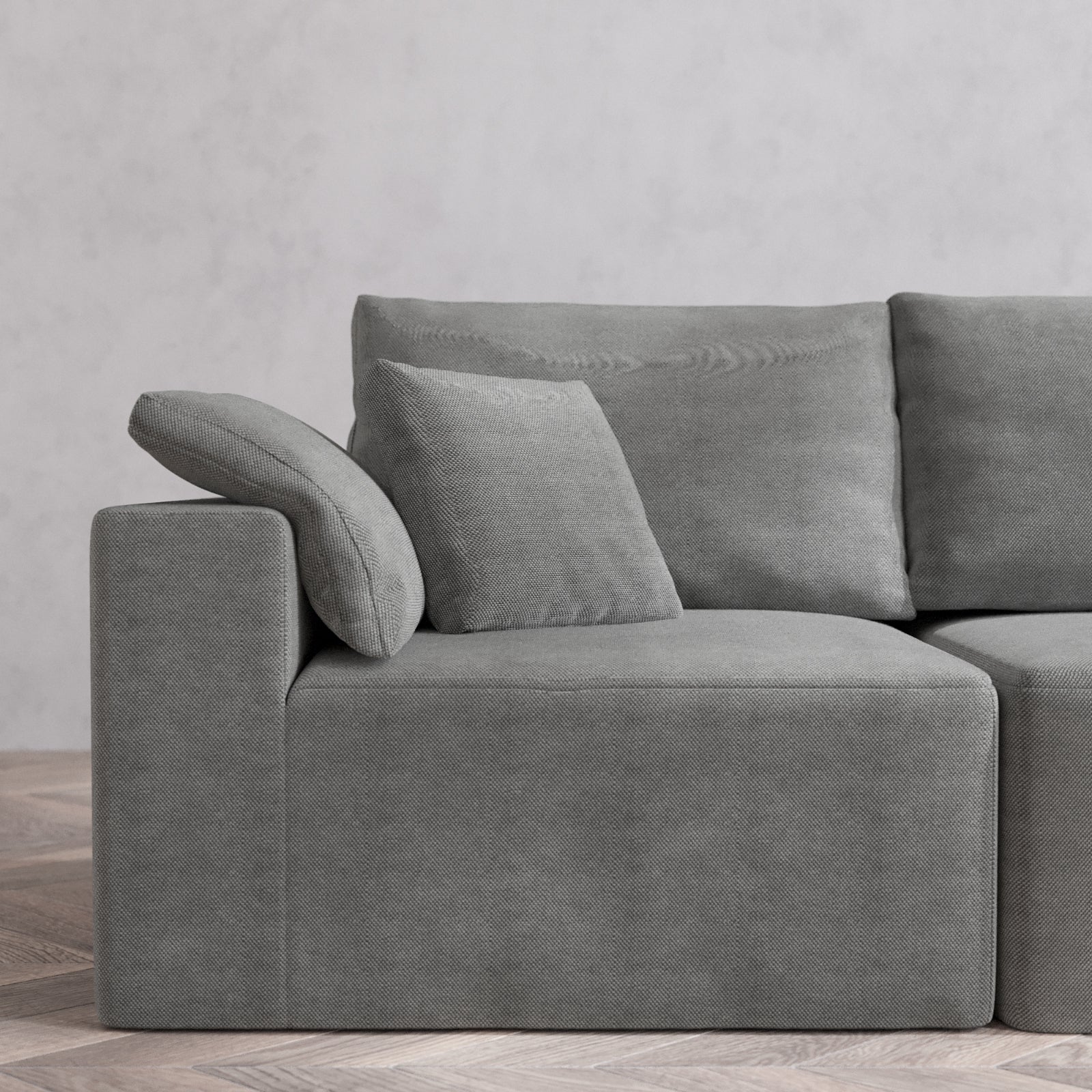 Washable Cloud Pillow 16 x 16 | Lux Weave in Slate