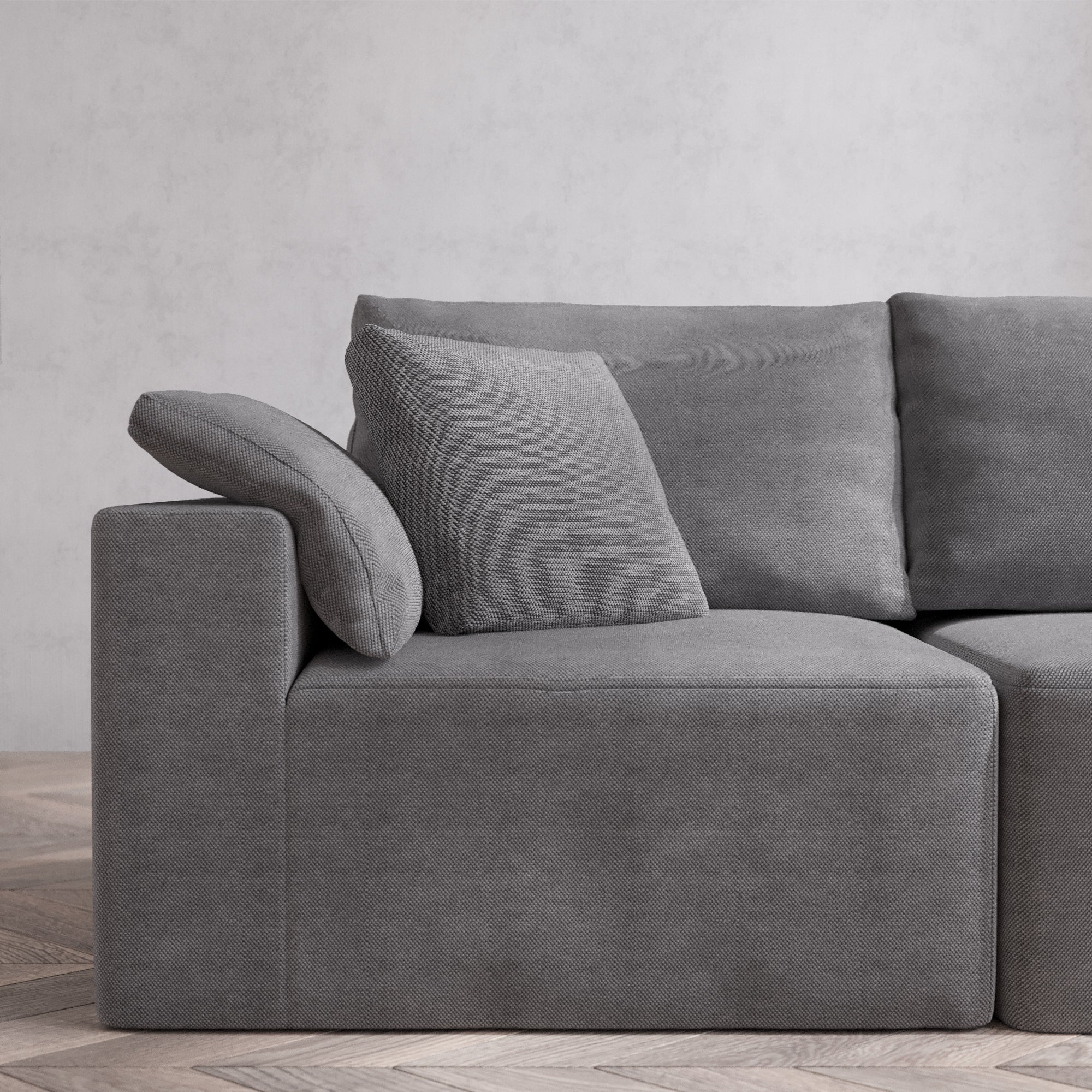 Washable Cloud Pillow 18 x 18 | Lux Weave in Slate