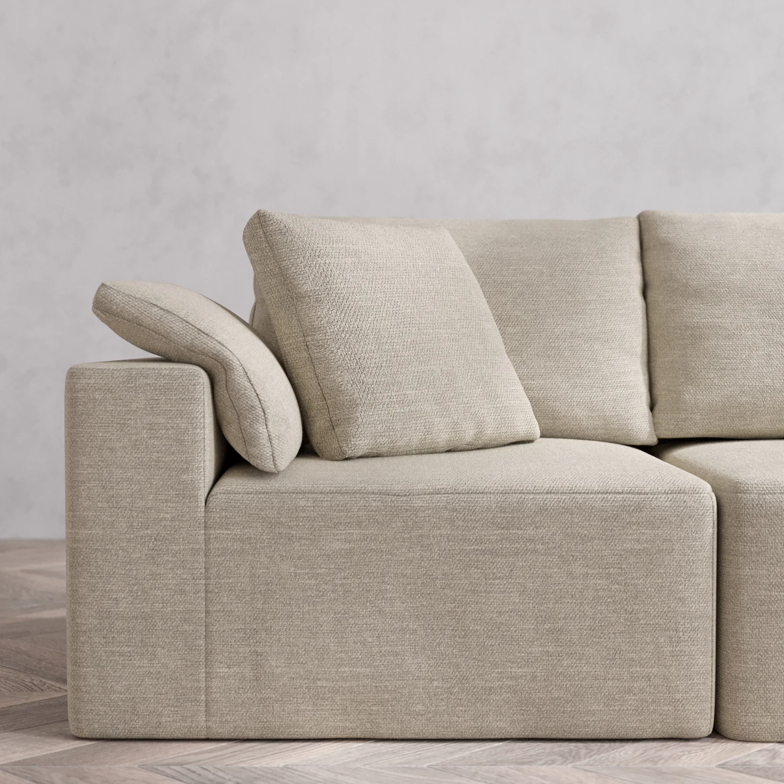 Washable Cloud Pillow 20 x 20 | Plush Twill in Sandstone