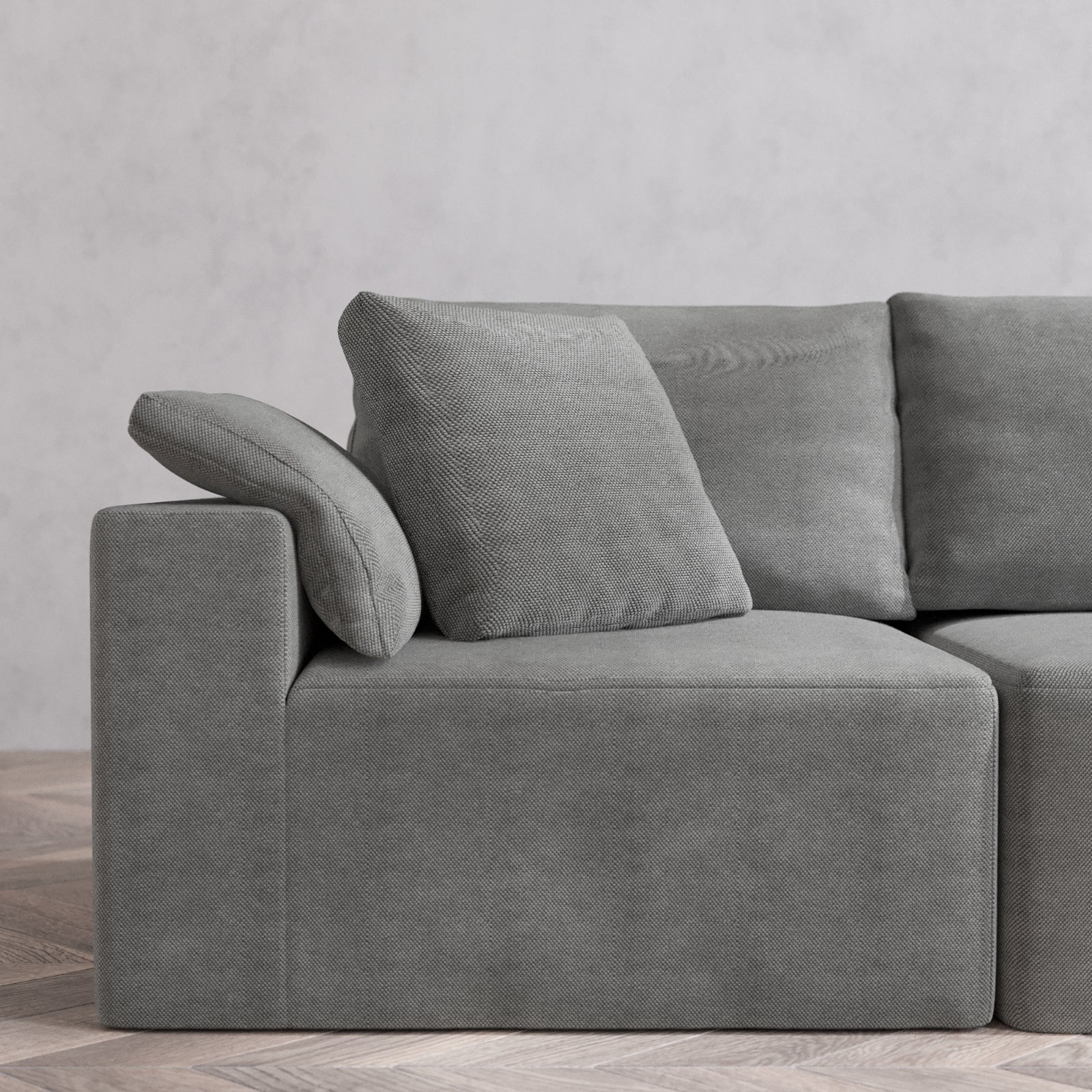 Washable Cloud Pillow 20 x 20 | Lux Weave in Slate